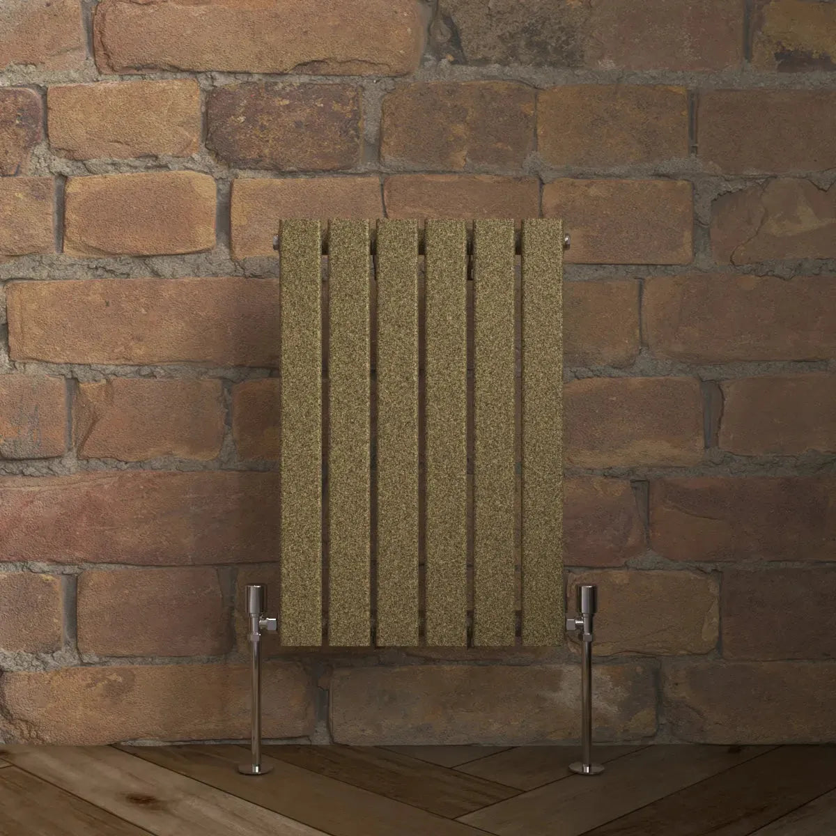 San Remo - Modern horizontal flat panel radiator blackened gold
