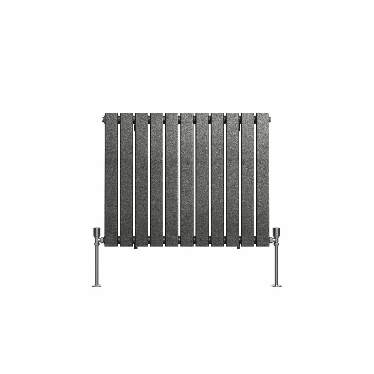 San Remo - Modern horizontal flat panel radiator blackened silver