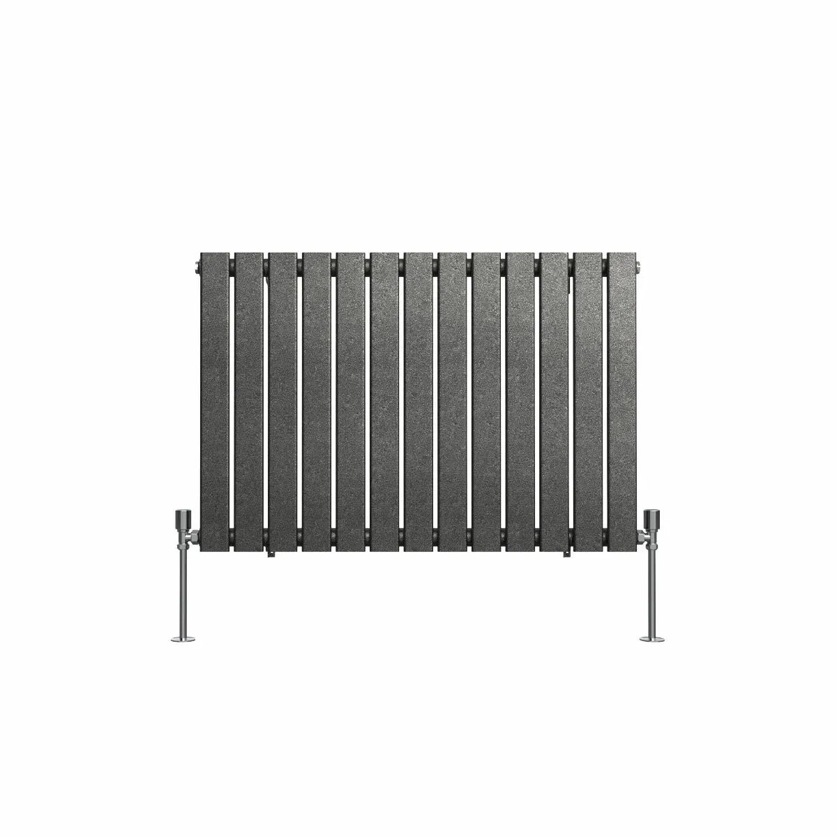 San Remo - Modern horizontal flat panel radiator blackened silver