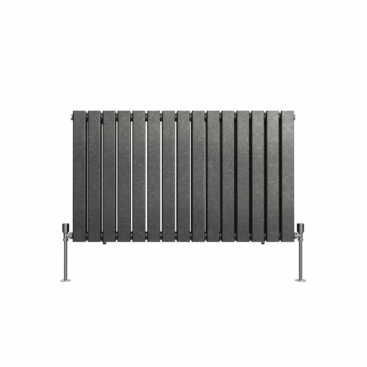 San Remo - Modern horizontal flat panel radiator blackened silver