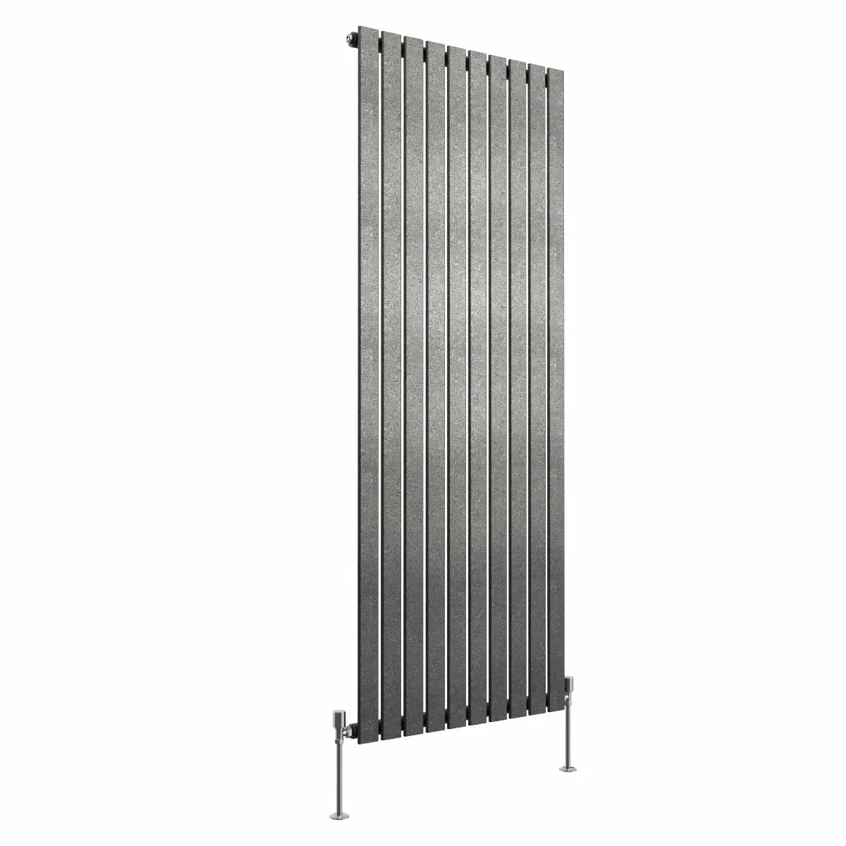 San Remo - Modern vertical flat panel radiator blackened silver