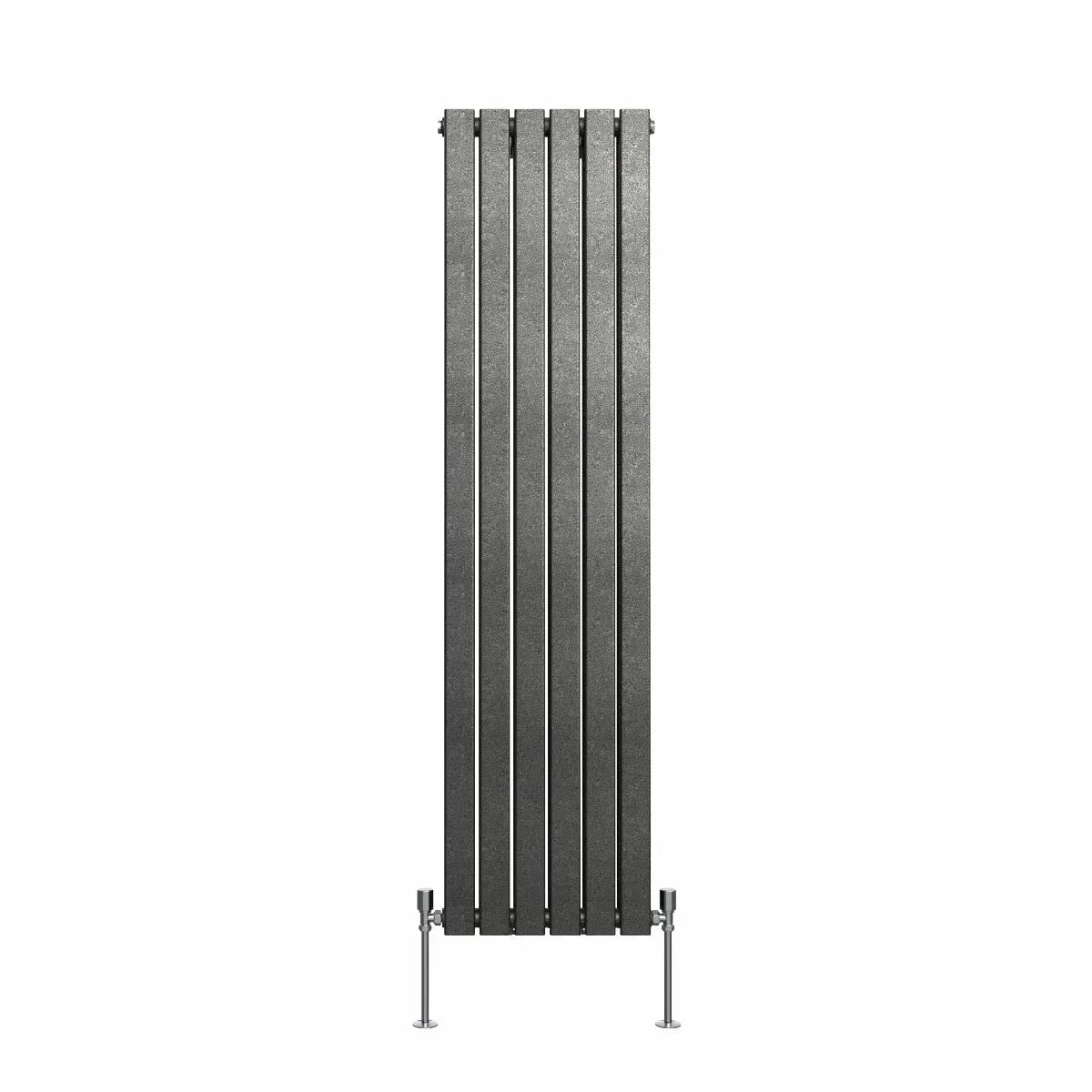 San Remo - Modern vertical flat panel radiator blackened silver