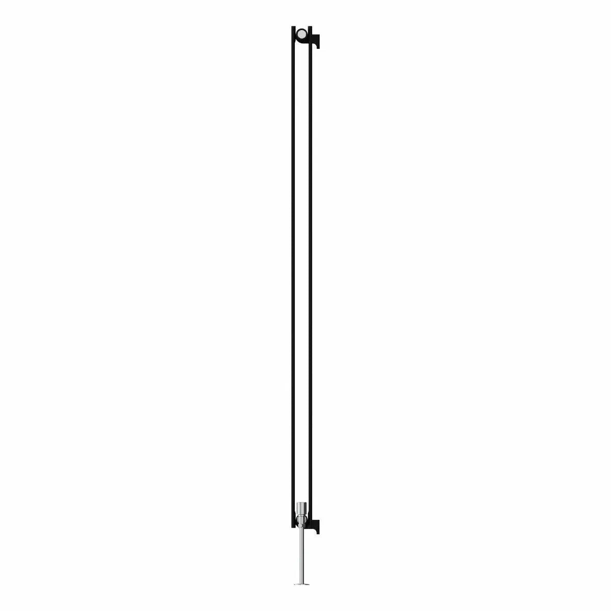 San Remo - Modern vertical flat panel radiator black