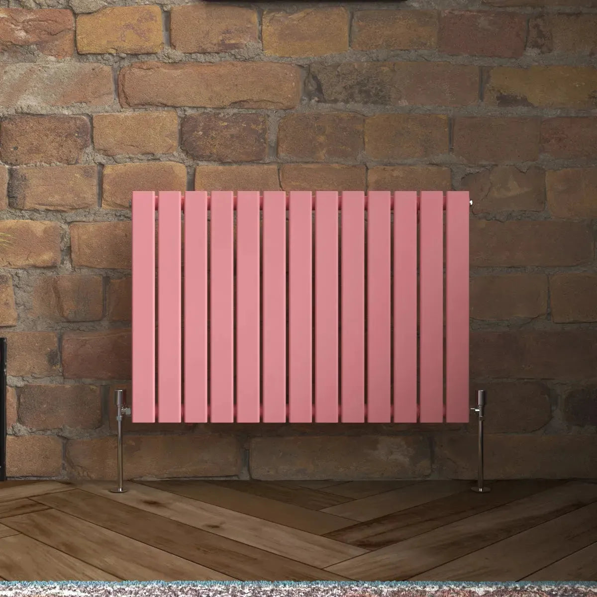 San Remo - Modern horizontal flat panel radiator light pink