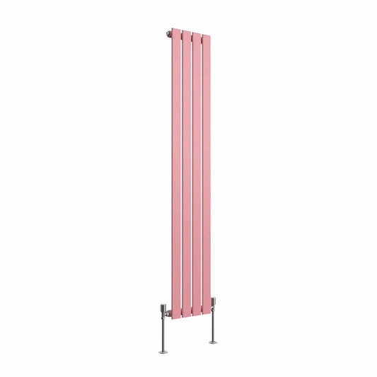 San Remo - Modern vertical flat panel radiator light pink