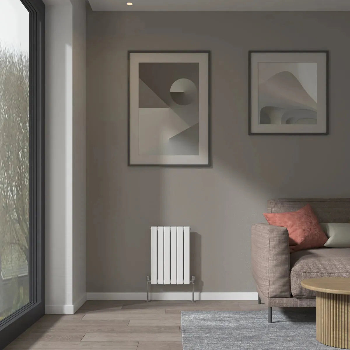 San Remo - Modern horizontal flat panel radiator white