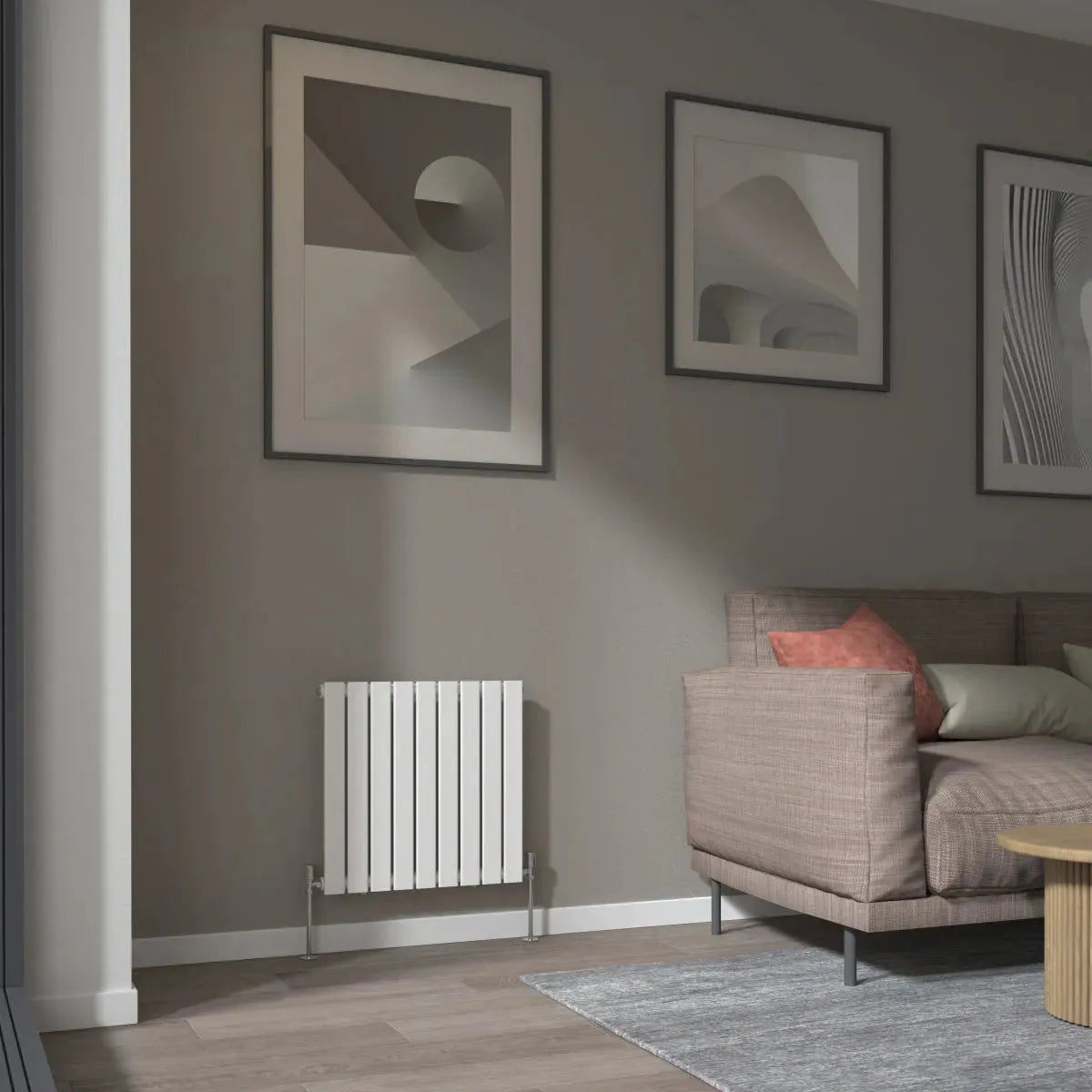 San Remo - Modern horizontal flat panel radiator white