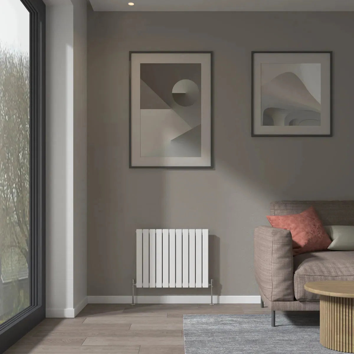 San Remo - Modern horizontal flat panel radiator white