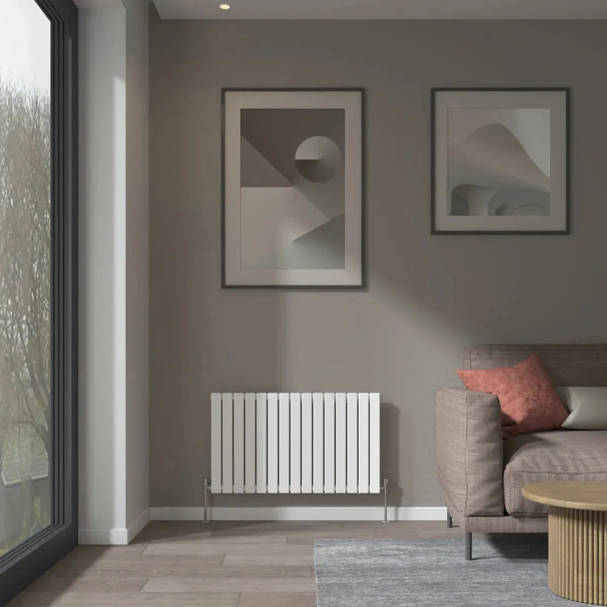 San Remo - Modern horizontal flat panel radiator white
