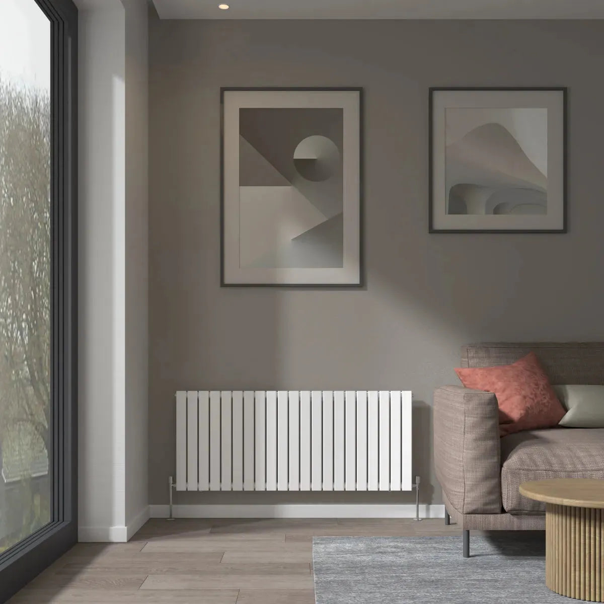 San Remo - Modern horizontal flat panel radiator white