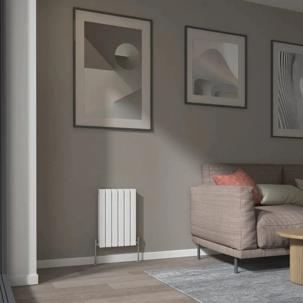 San Remo - Modern horizontal flat panel radiator white