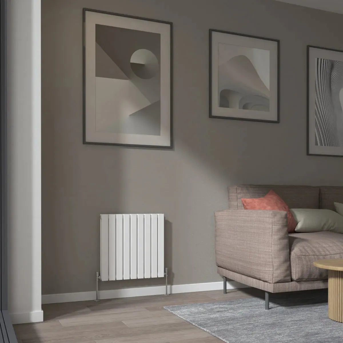 San Remo - Modern horizontal flat panel radiator white
