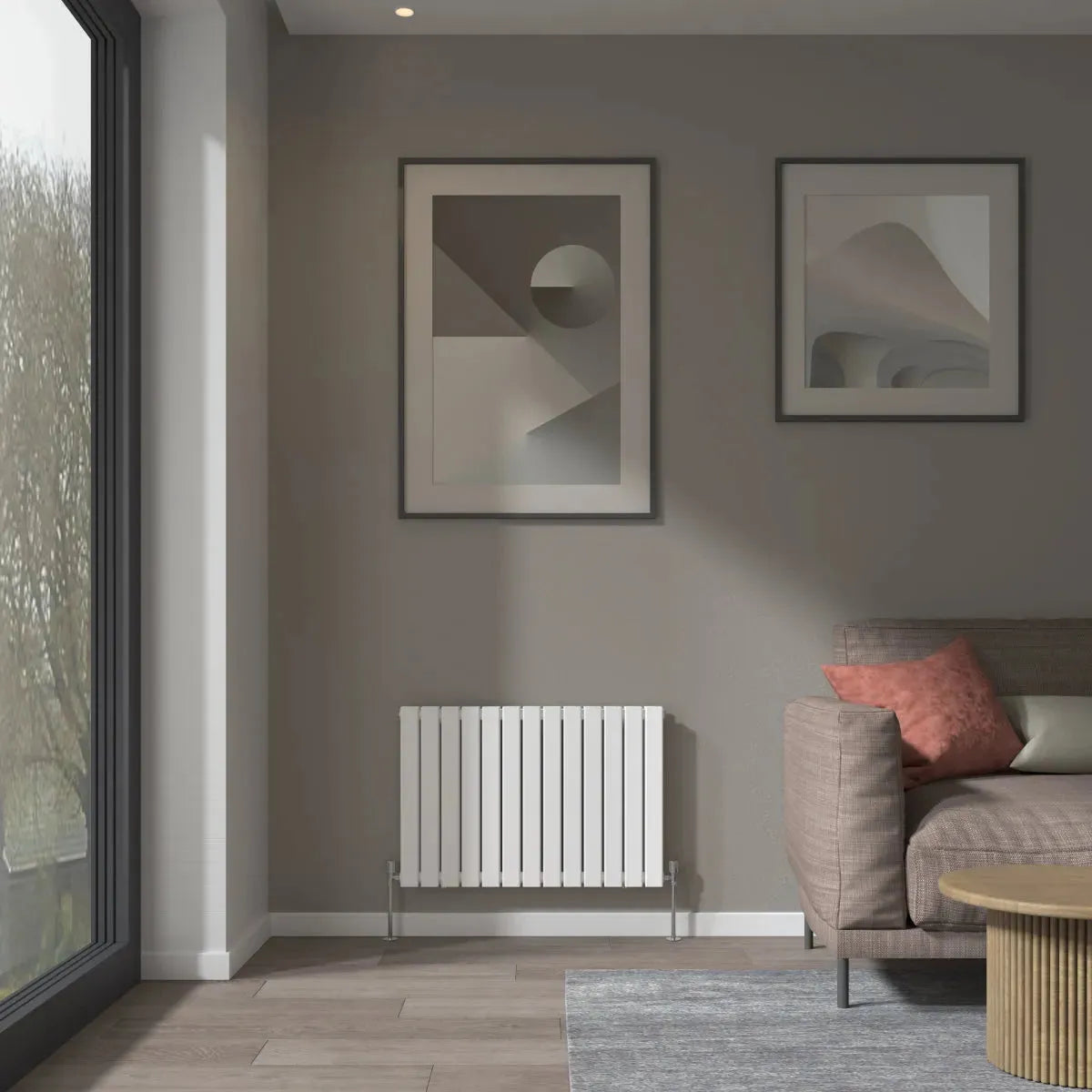 San Remo - Modern horizontal flat panel radiator white