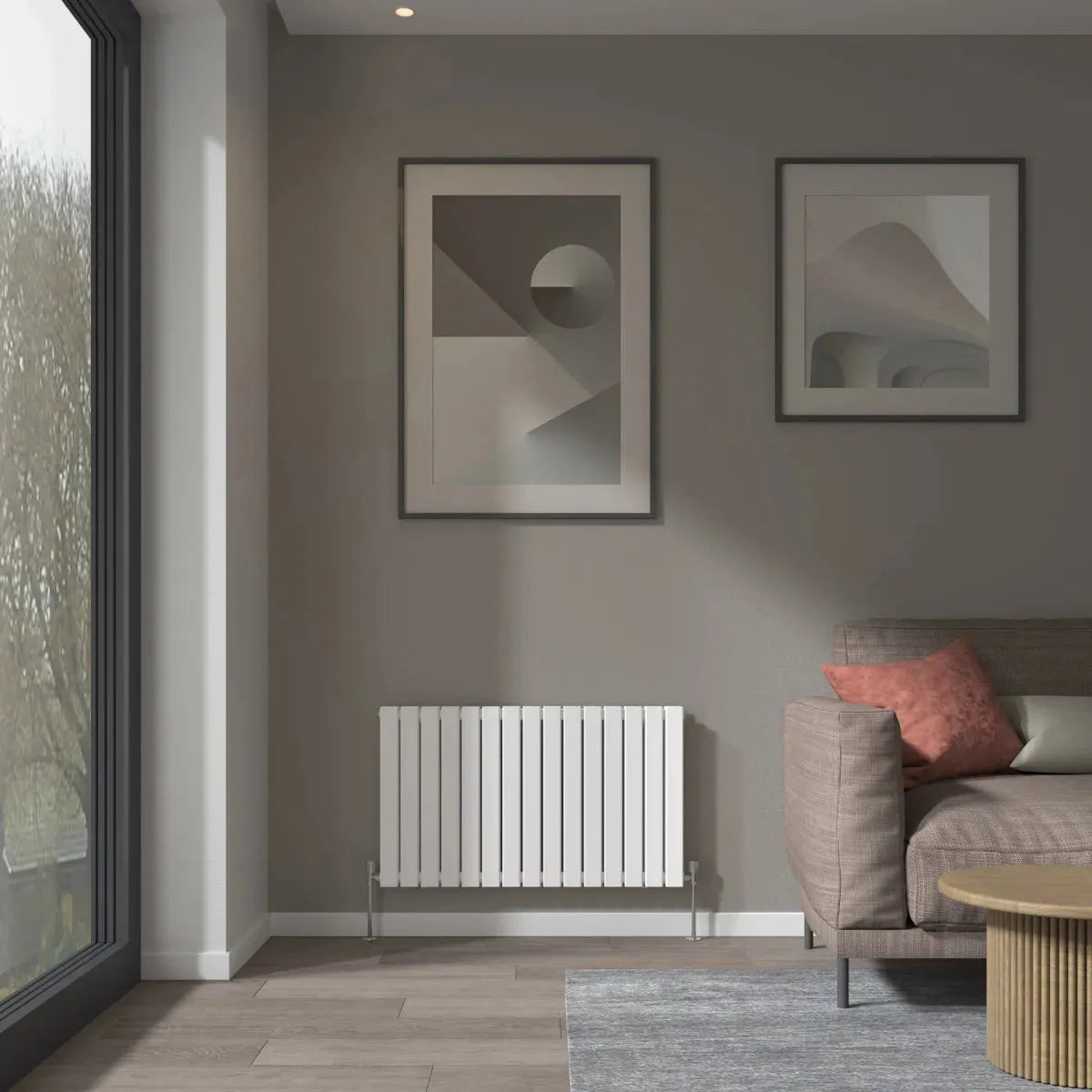 San Remo - Modern horizontal flat panel radiator white