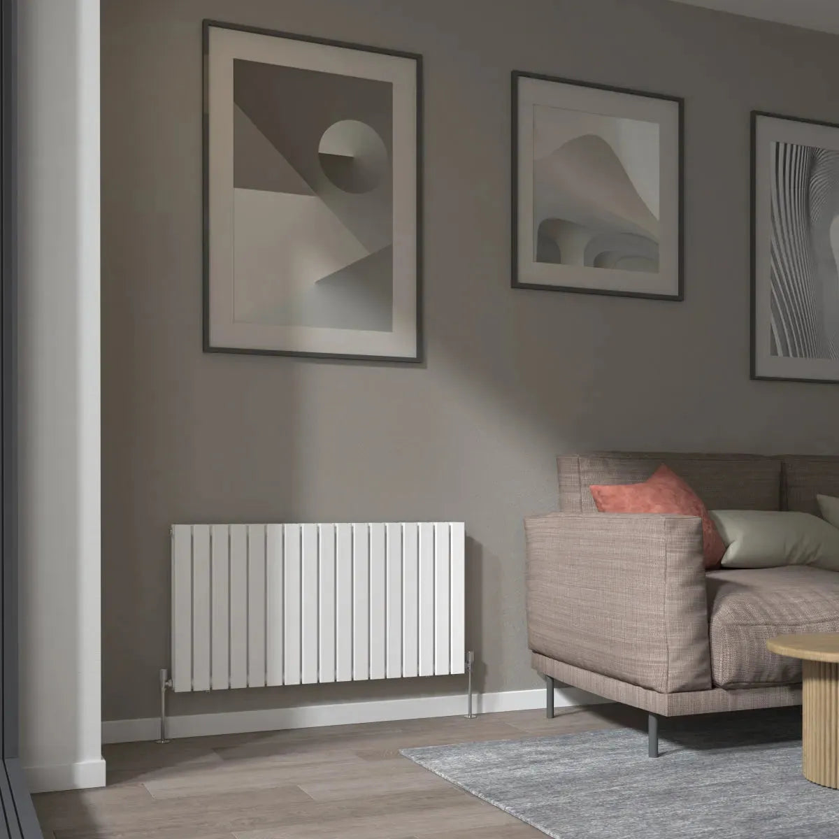 San Remo - Modern horizontal flat panel radiator white