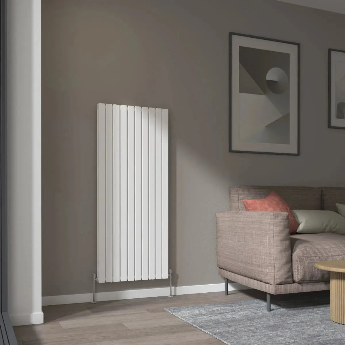 San Remo - Modern vertical flat panel radiator white