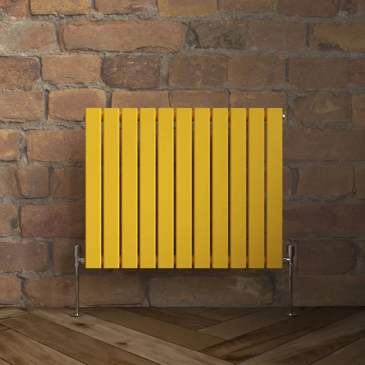 San Remo - Modern horizontal flat panel radiator zinc yellow