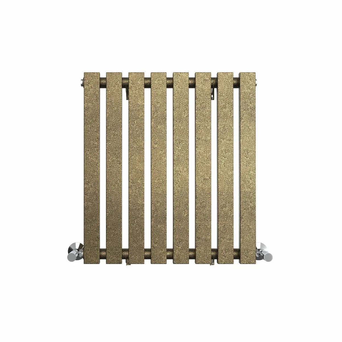 Teramo - Modern horizontal flat panel radiator blackened gold