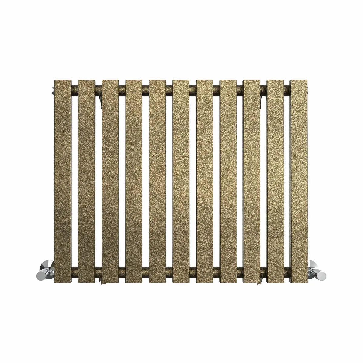 Teramo - Modern horizontal flat panel radiator blackened gold