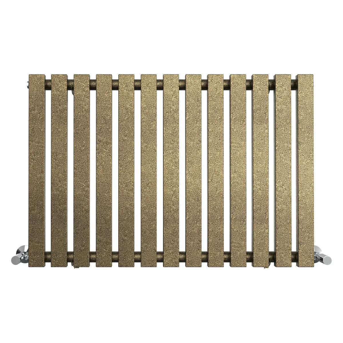Teramo - Modern horizontal flat panel radiator blackened gold