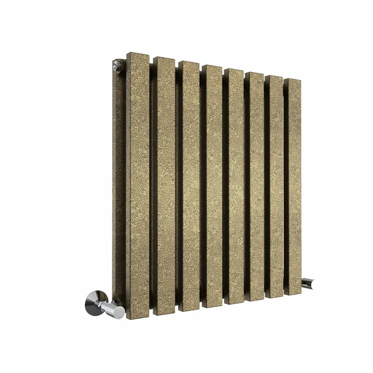Teramo - Modern horizontal flat panel radiator blackened gold