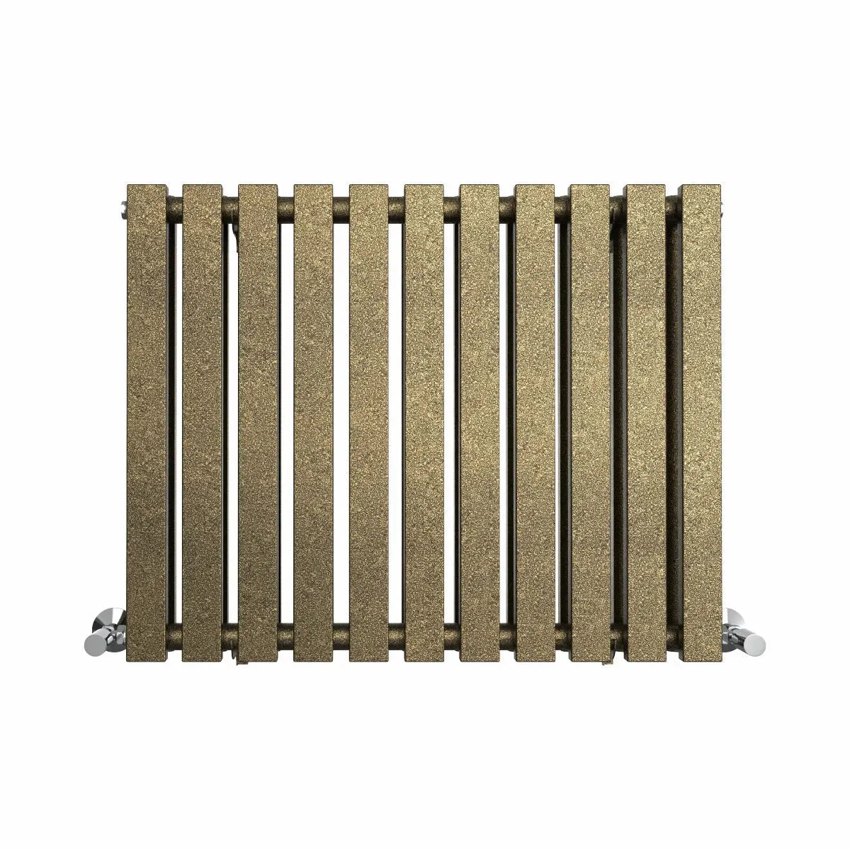 Teramo - Modern horizontal flat panel radiator blackened gold