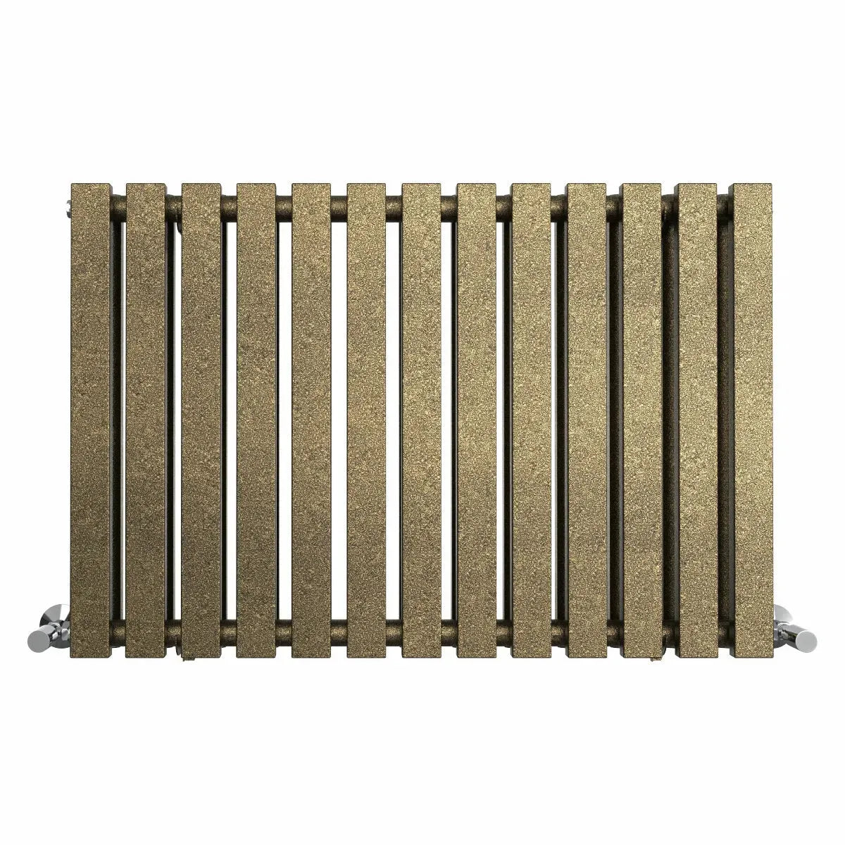 Teramo - Modern horizontal flat panel radiator blackened gold