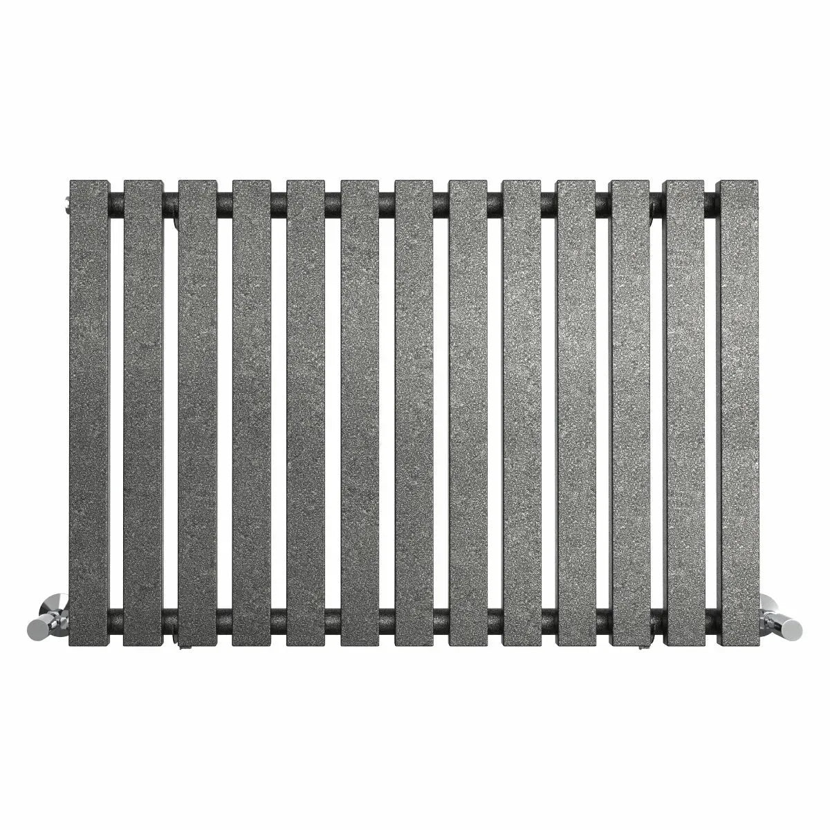 Teramo - Modern horizontal flat panel radiator blackened silver