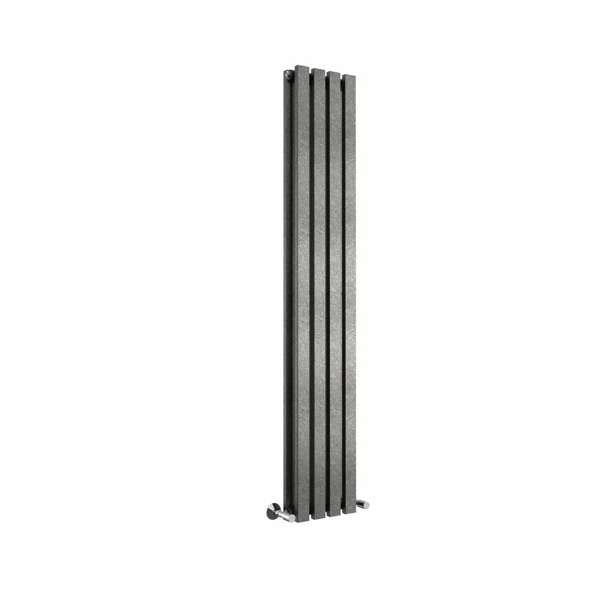 Teramo - Modern vertical flat panel radiator blackened silver