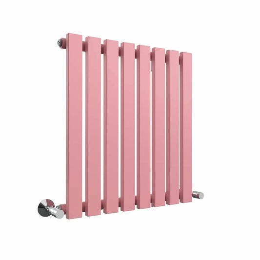 Teramo - Modern horizontal flat panel radiator light pink