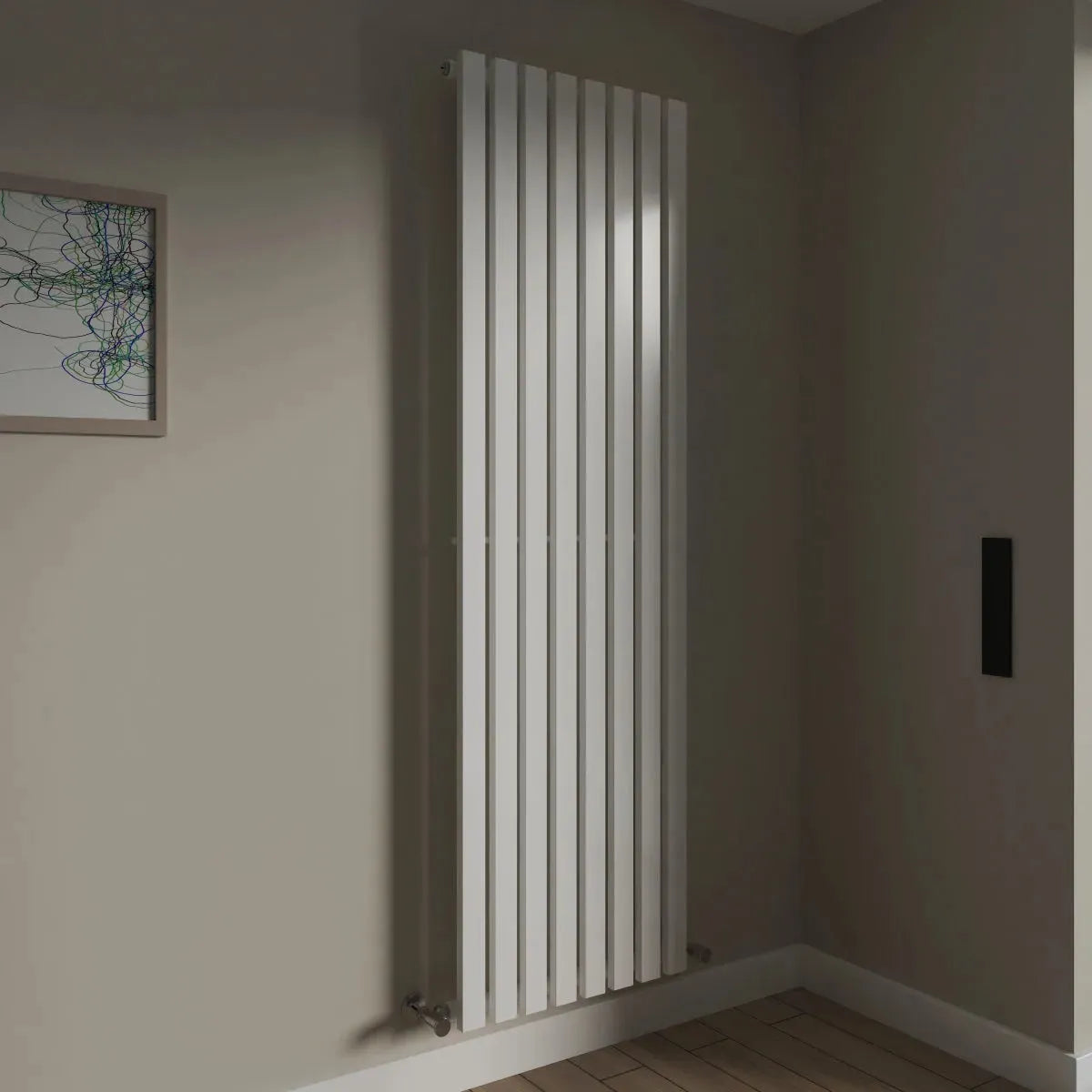 Teramo - Modern vertical flat panel radiator white