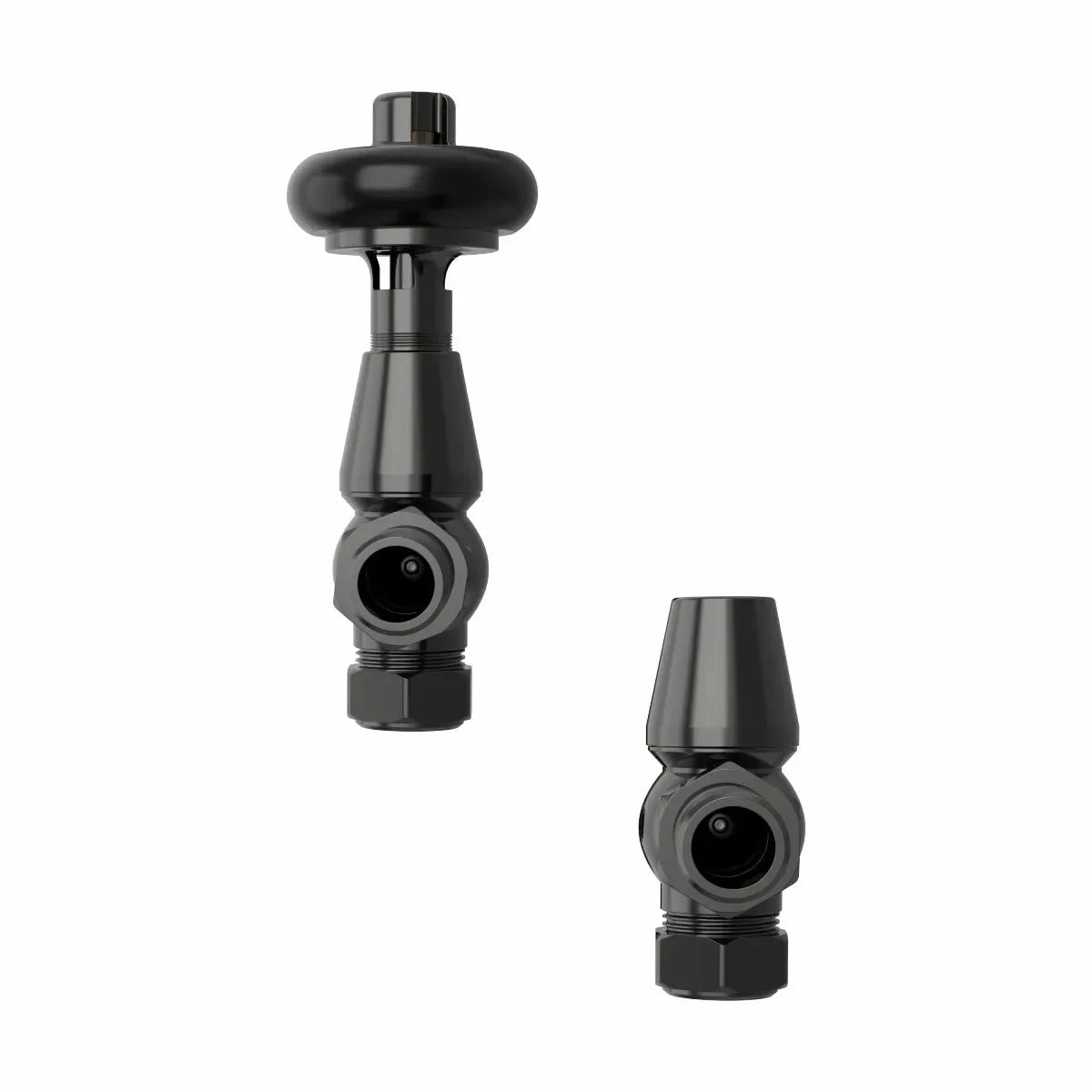 Traditional minimal angled thermostatic radiator valves - Warmthology