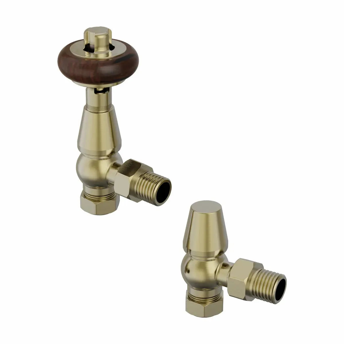 Traditional minimal angled thermostatic radiator valves - Warmthology