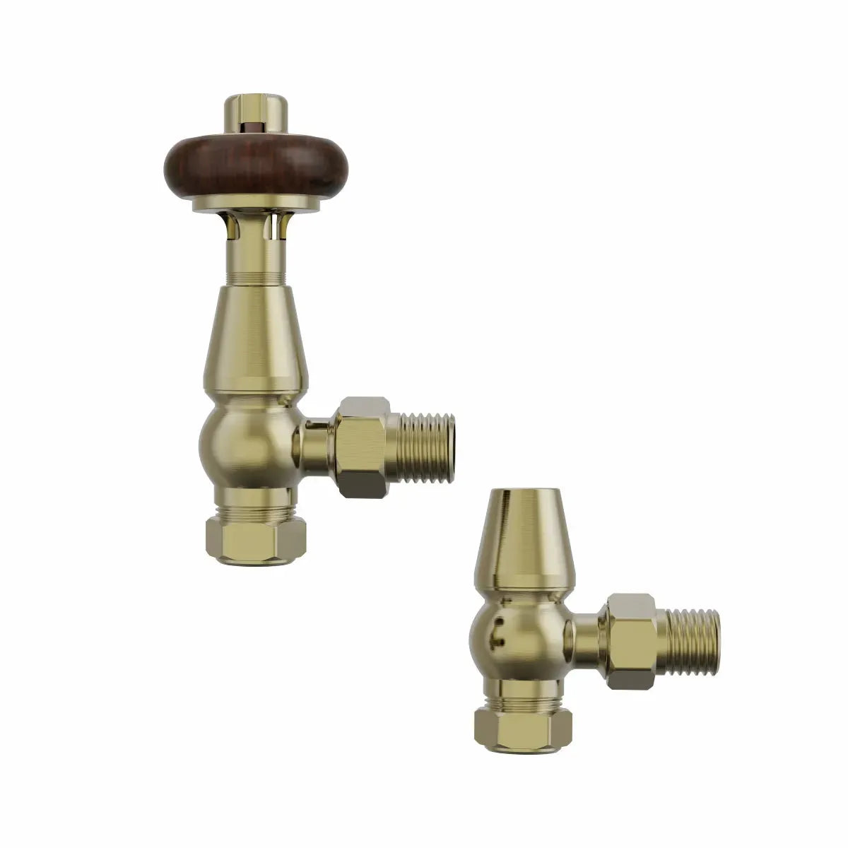 Traditional minimal angled thermostatic radiator valves - Warmthology