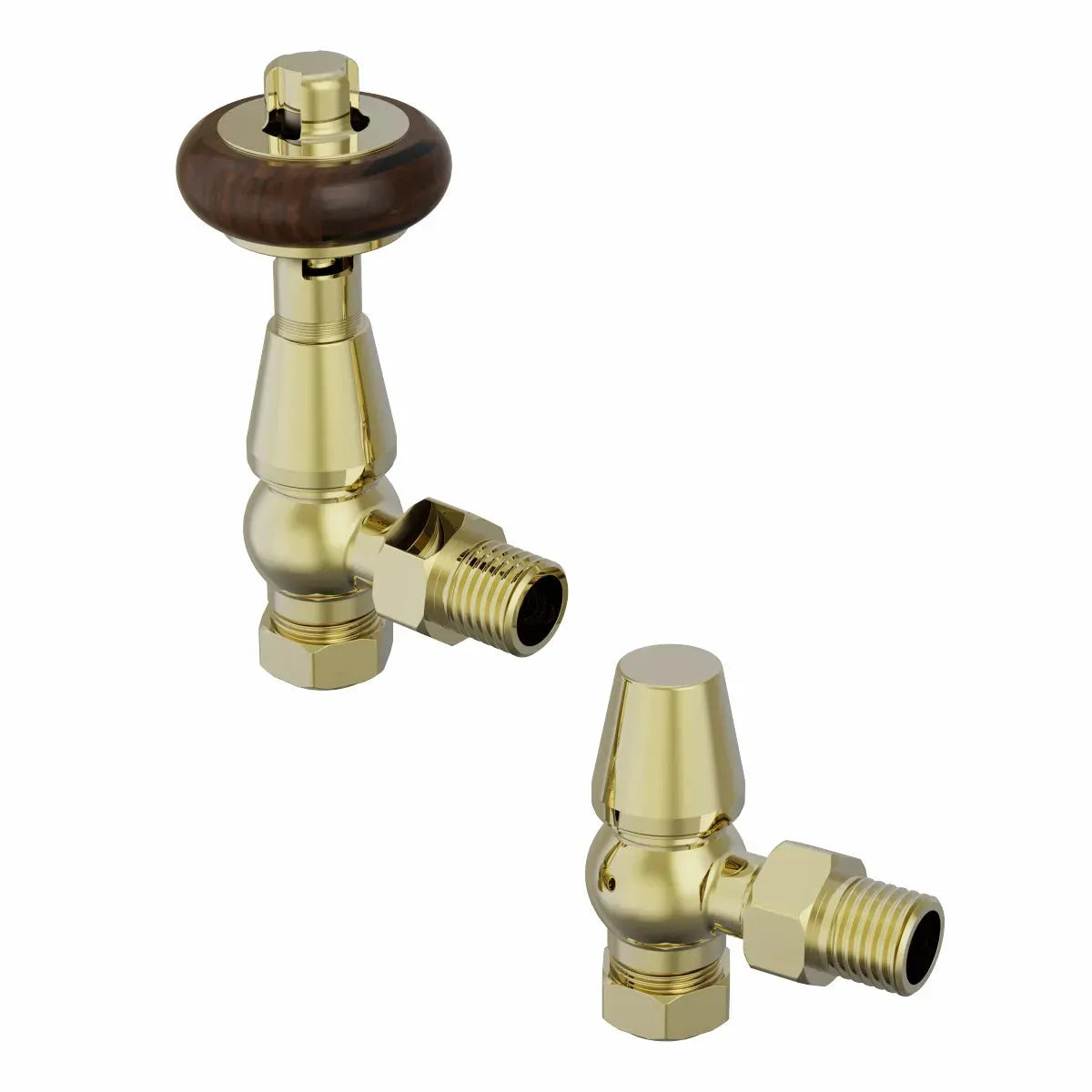 Traditional minimal angled thermostatic radiator valves - Warmthology