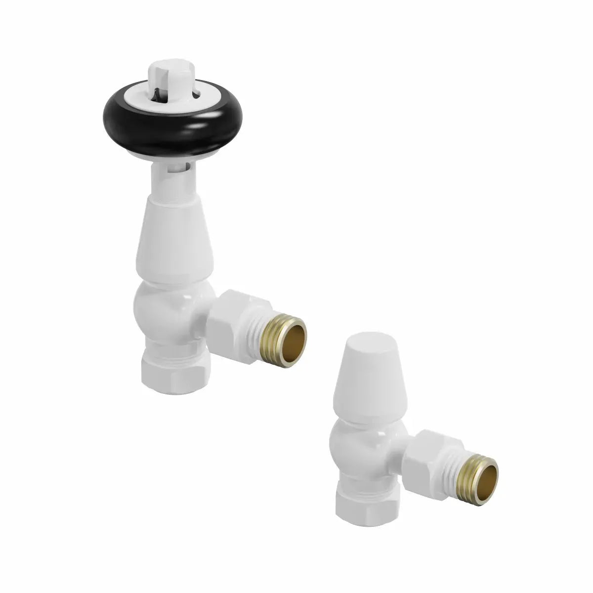 Traditional minimal angled thermostatic radiator valves - Warmthology
