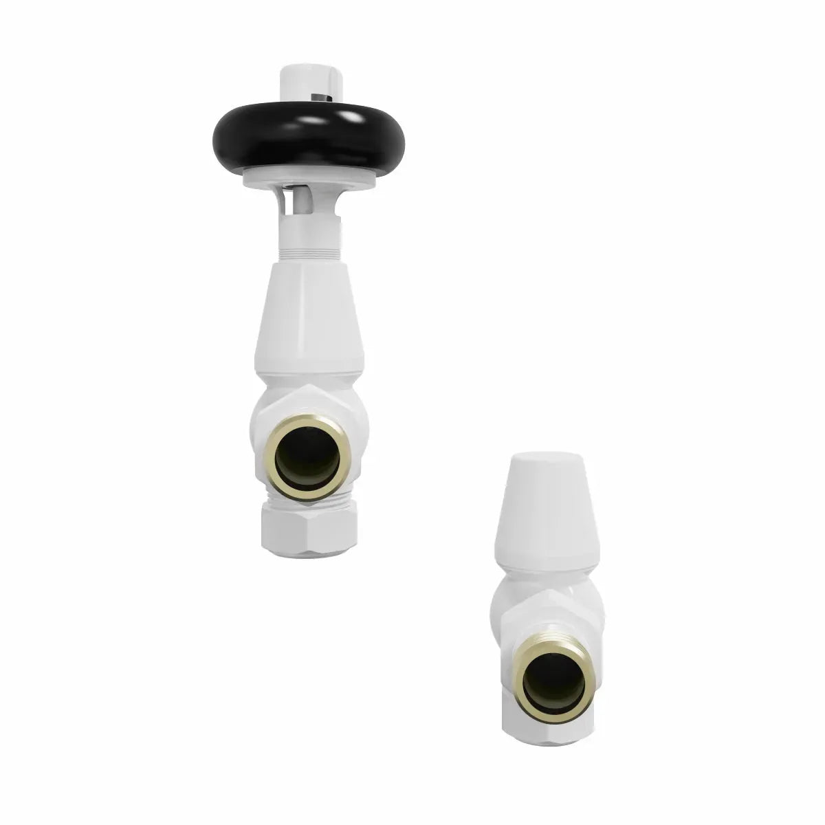 Traditional minimal angled thermostatic radiator valves - Warmthology
