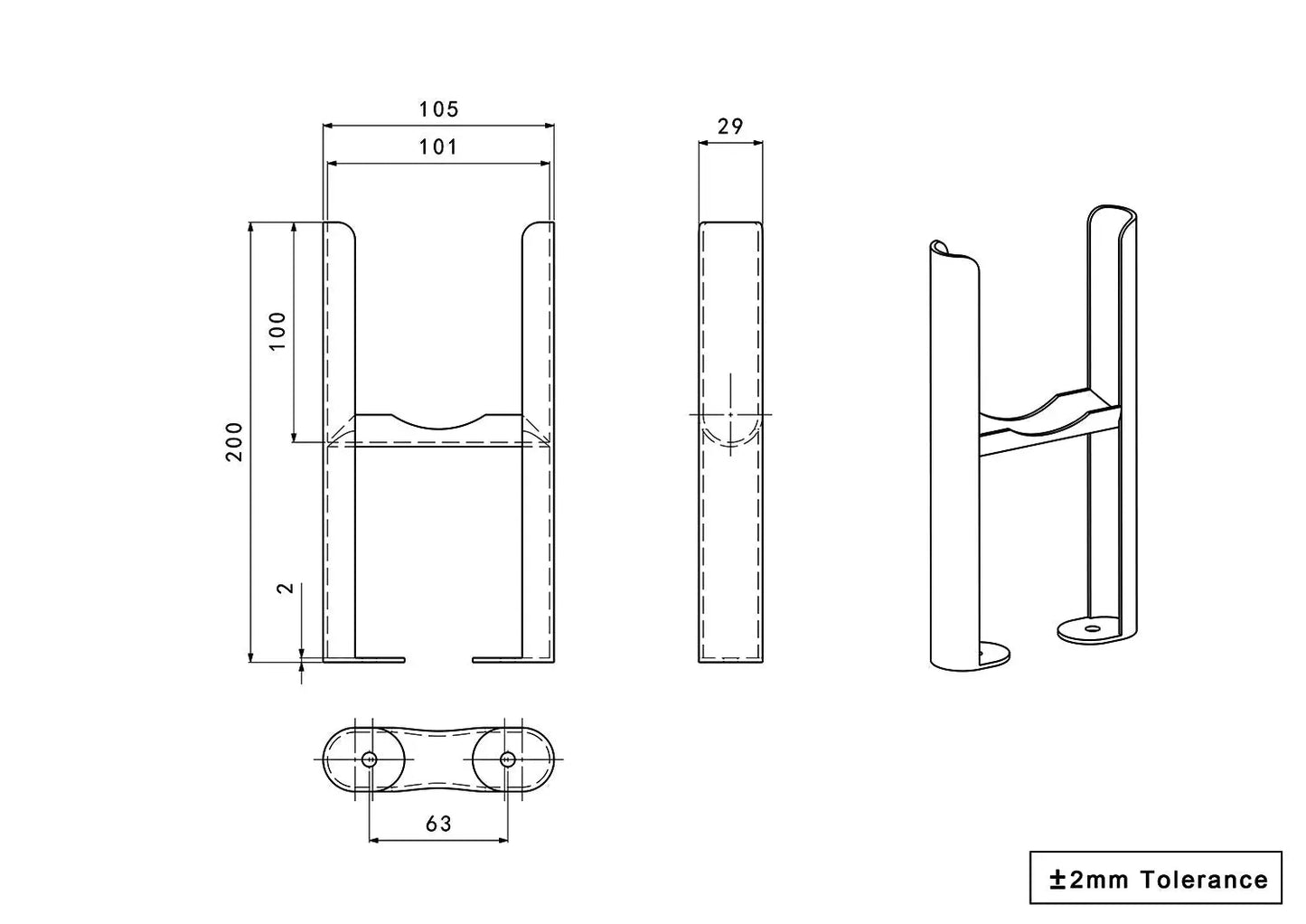 Ferentino - Traditional radiator mounting legs