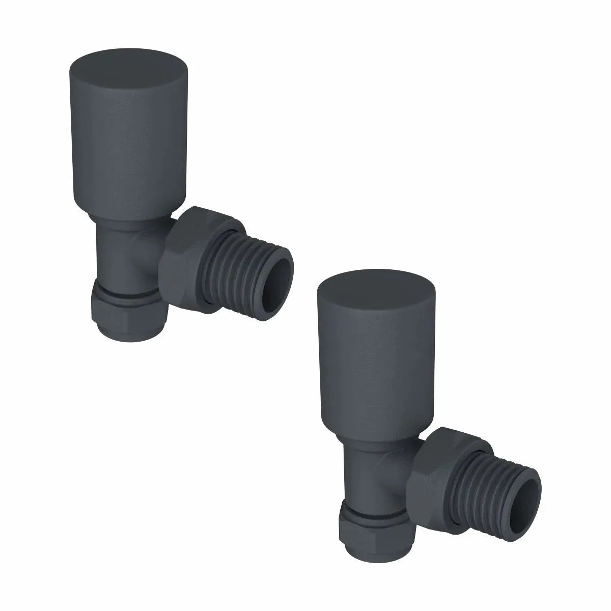 Modern round angled radiator valves