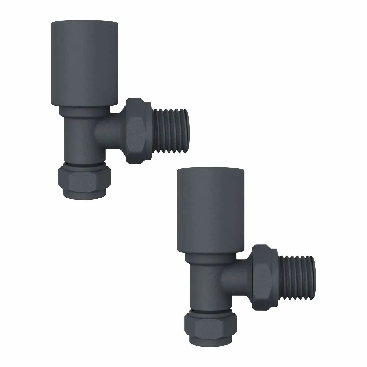 Modern round angled radiator valves