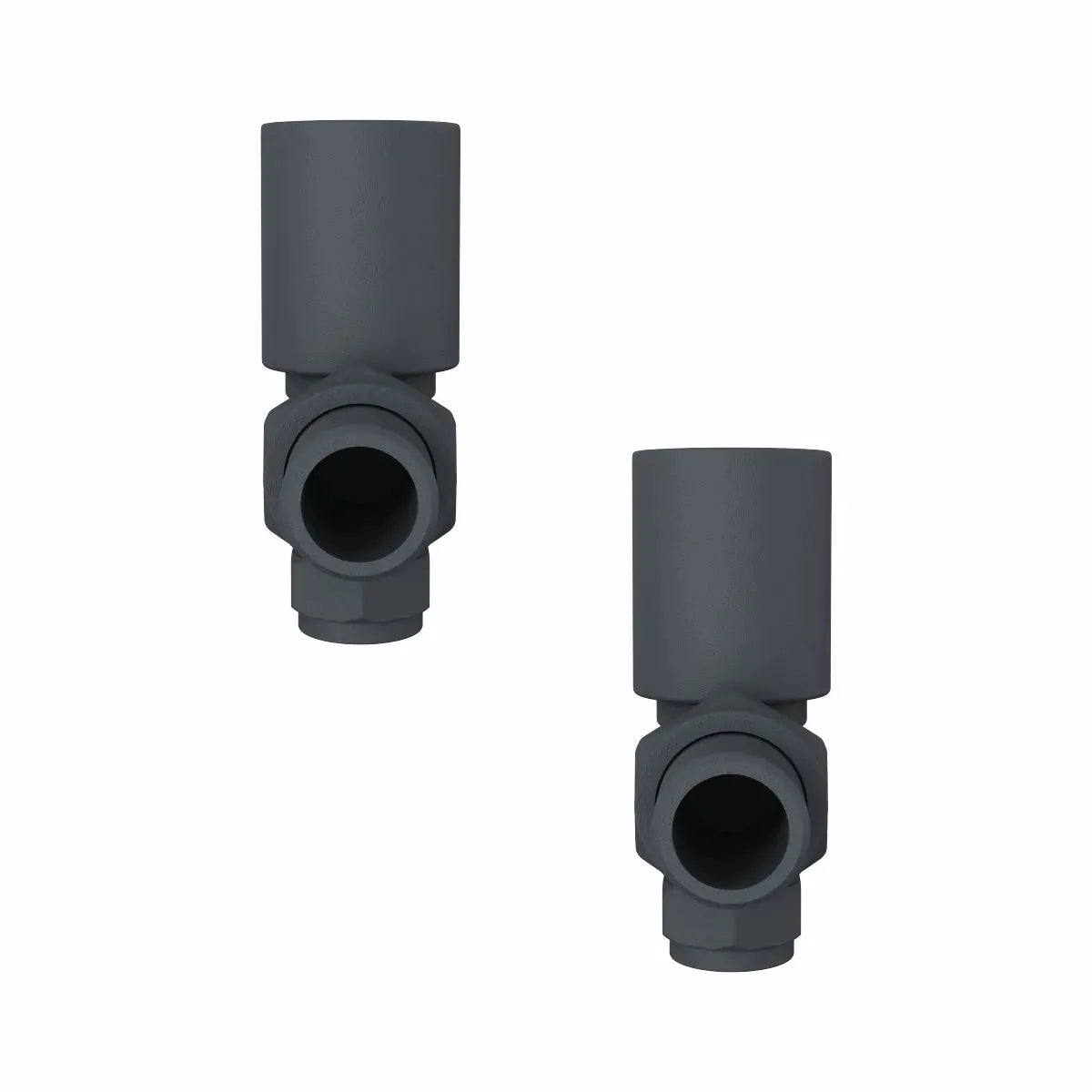 Modern round angled radiator valves