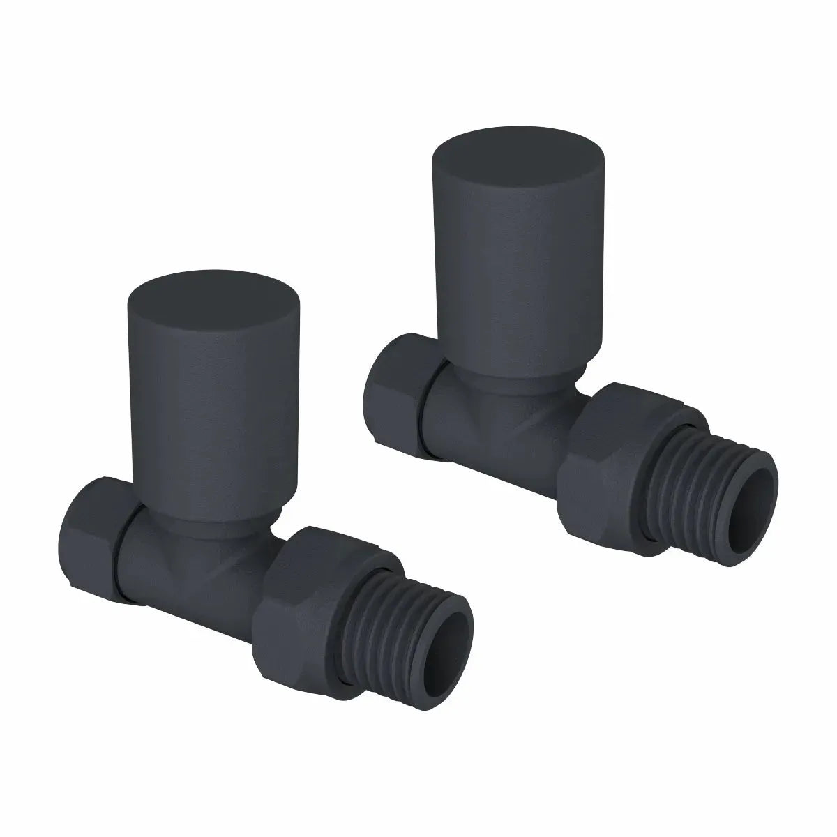 Modern round straight radiator valves