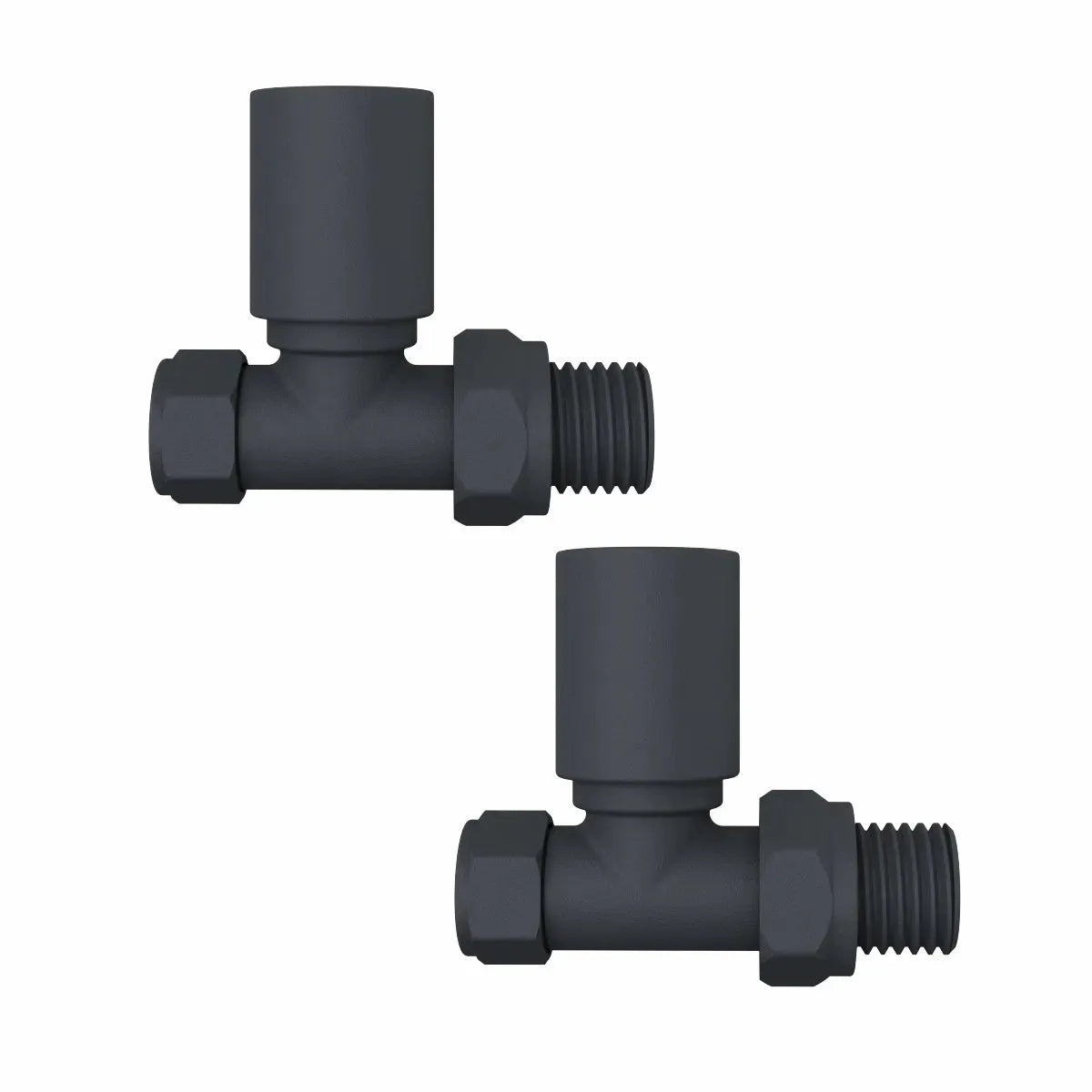 Modern round straight radiator valves