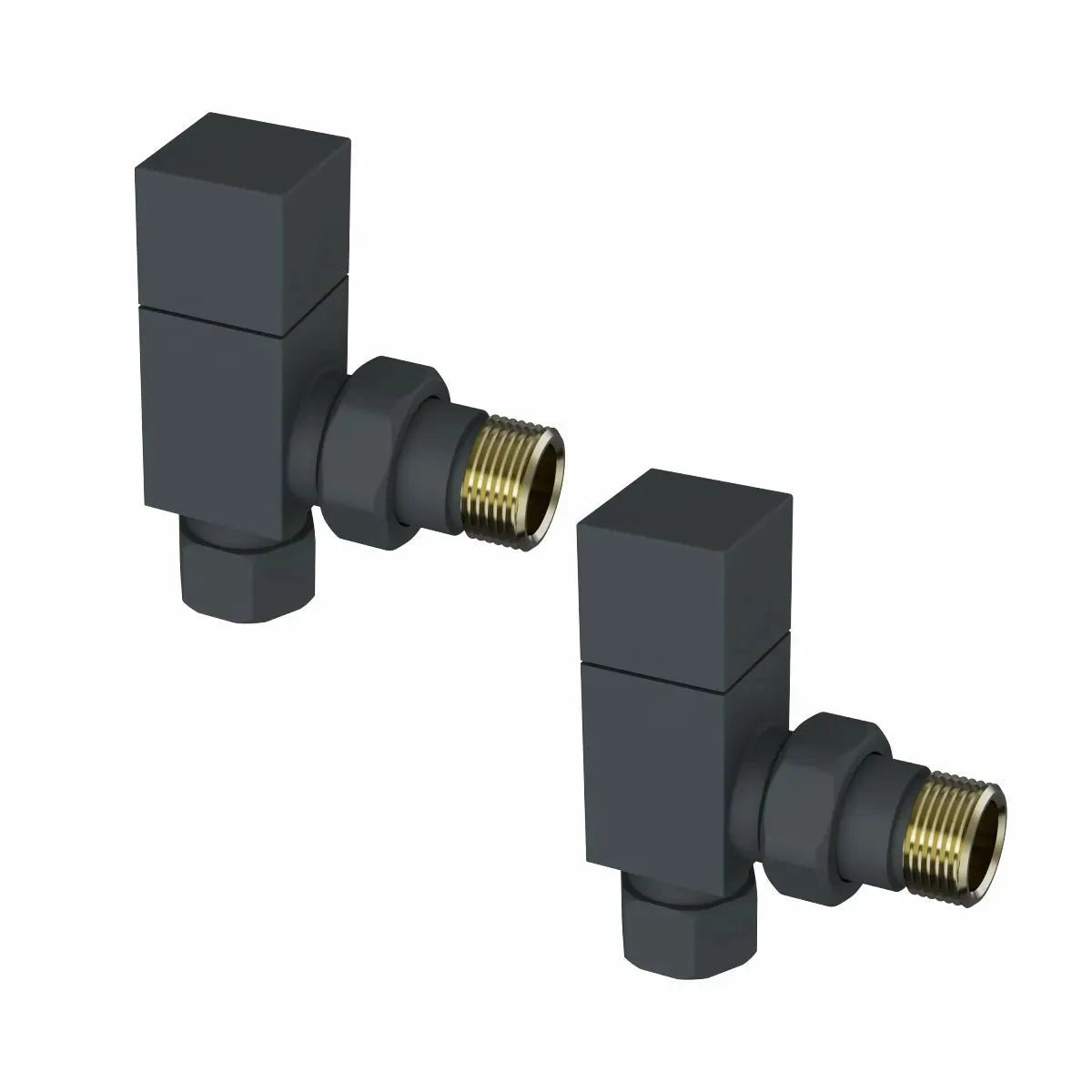 Modern square angled radiator valves