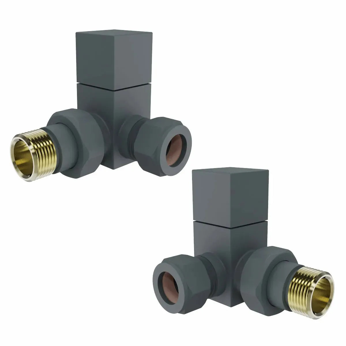 Modern square corner radiator valves