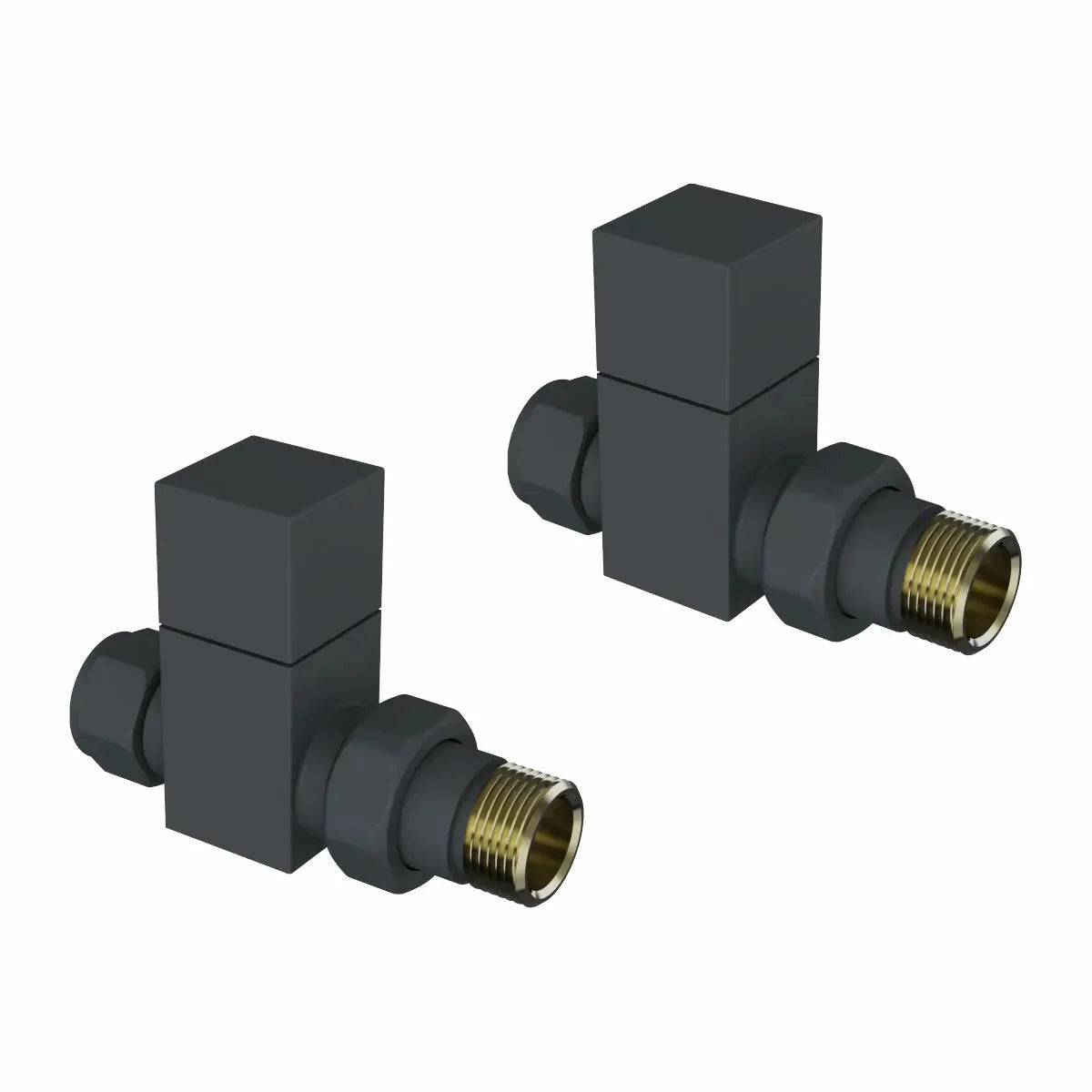 Modern square straight radiator valves