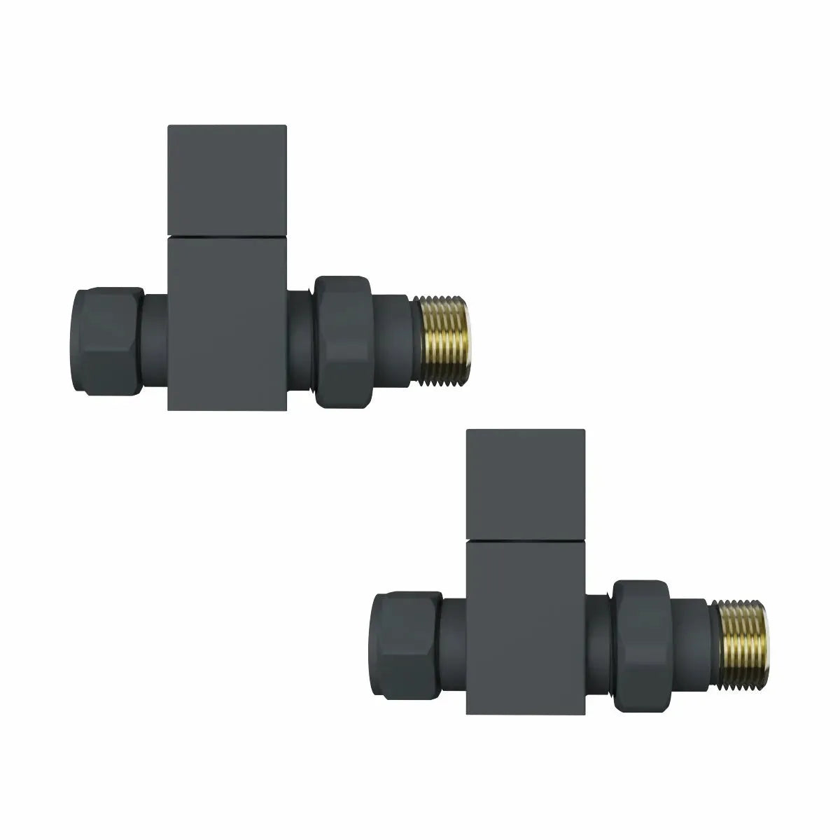 Modern square straight radiator valves