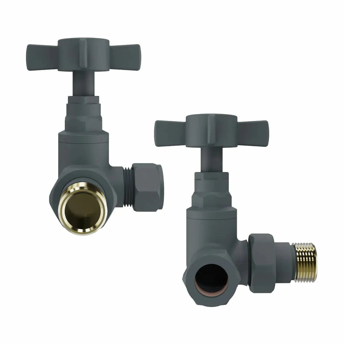 Traditional cross-head angled radiator valves