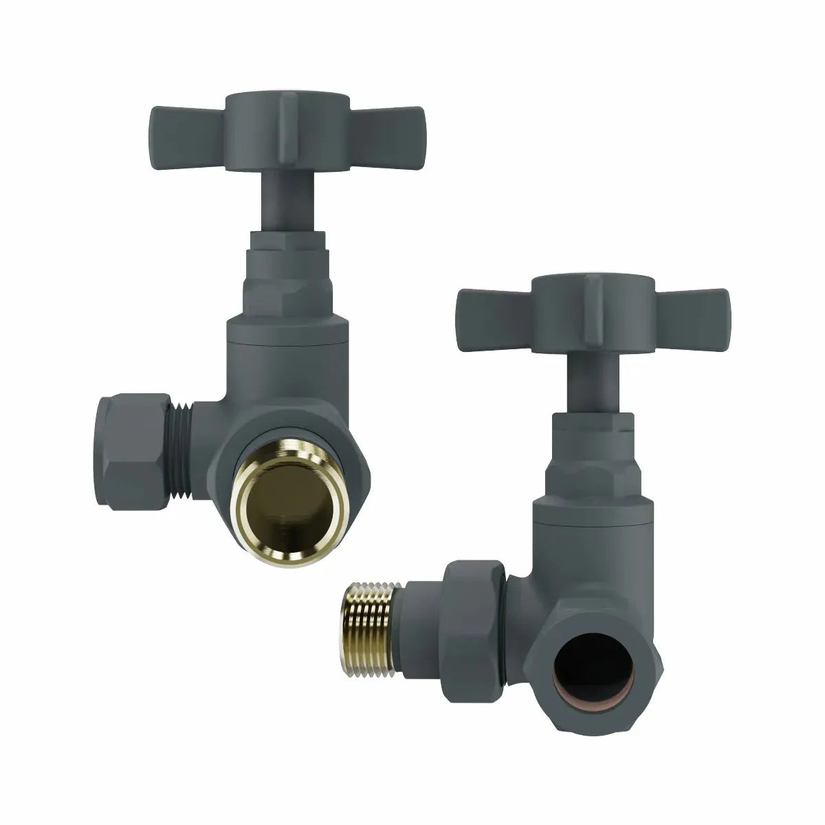 Traditional cross-head angled radiator valves