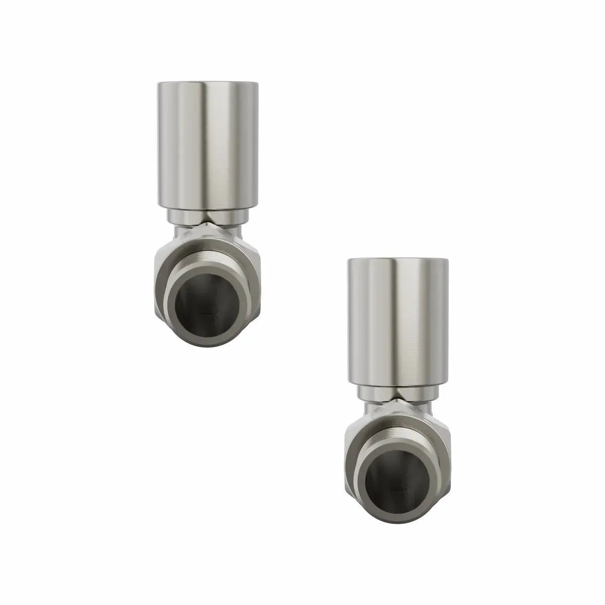 Modern round angled radiator valves